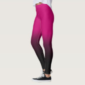 Modernes Rosa, elegante schwarze Leggings (Links)