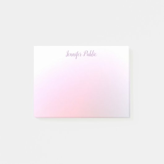 Modernes rosa, elegantes Berufliches Template Post-it Klebezettel (Vorderseite)