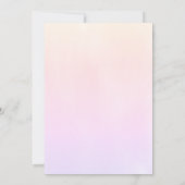 Modernes Rosa Er gibt mir Schmetterlinge Brautpart Einladung (Rückseite)