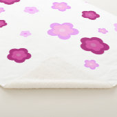 Modernes rosa Farbverlaufsmuster Blume Sherpadecke (3/4)