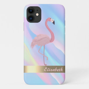 Modernes rosa Flamingo Holographic Abstrakt Case-Mate iPhone Hülle
