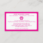 Modernes, rosa Foto Sitzkissen Druck Visitenkarte (Rückseite)