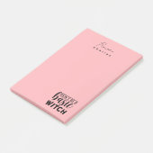 Modernes Rosa Funny Spaß Halloween Post-it Klebezettel (angewinkelt)