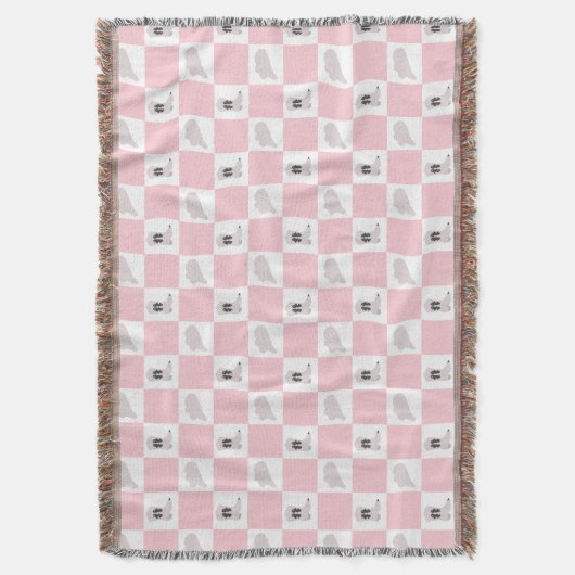 Modernes rosa gekreuztes Cowgirl Rodeo Muster Decke (Vorderseite Vertikal)