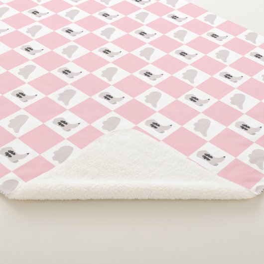 Modernes rosa gekreuztes Cowgirl Rodeo Muster Sherpadecke (3/4)