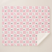 Modernes rosa gekreuztes Cowgirl Rodeo Muster Sherpadecke (Vorderseite (Horizontal))