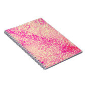 Modernes rosa gelbes Aquarell-Gepard-Tier Notizblock (Rechte Seite)