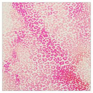 Modernes rosa gelbes Aquarell-Gepard-Tier Stoff