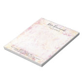 Modernes, rosa gelbes Watercolor-Skript Notepad Notizblock (Rotiert)
