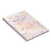 Modernes rosa gelbes Winkelfarben-Script-Notebook Notizblock (Rechte Seite)