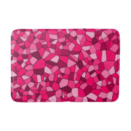 Modernes rosa geometrisches Mosaikmuster Badematte