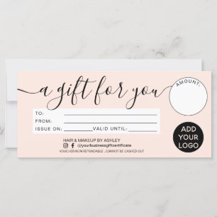 Modernes Rosa-Geschenk für Ihr Zertifikat Logo