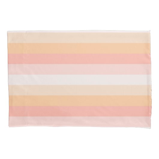 Modernes Rosa gestreift Kissenbezug (Vorderseite)