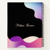 Modernes, rosa glänzendes Wave Funny Makeup Zitat Notizblock (Rückseite)