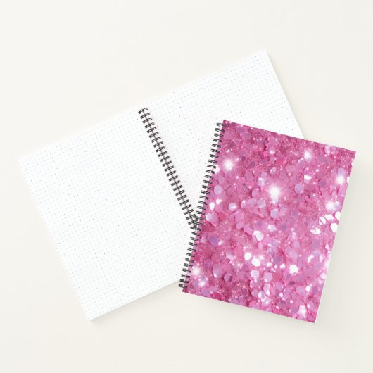 Modernes rosa Glitzer Notebook Notizblock (Innenseite)