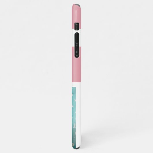 Modernes rosa glückliches gesegnetes Ostern | FOTO iPhone Hülle (Linke Seite)