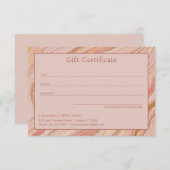 Modernes Rosa Gold Abstrakt Elegantes Geschenkguts (Vorne/Hinten)