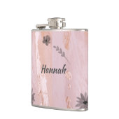 Modernes Rosa Gold Flachmann (Links)