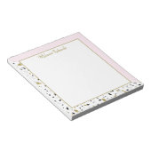 Modernes Rosa Gold Marbella Terrazzo Muster Notizblock (angewinkelt)