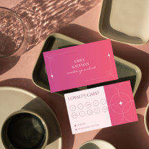 Modernes rosa Gradient Makeup Artist Marketing