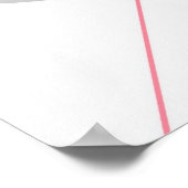 Modernes rosa, graues Schwarz Off-White Poster (Ecke)