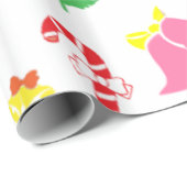 Modernes rosa grünes Weihnachtsmuster Geschenkpapier (Rolleneckpunkt)