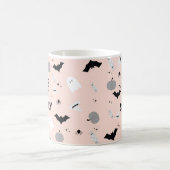 Modernes rosa Halloween Lasst uns verwöhnt werden Kaffeetasse (Mittel)