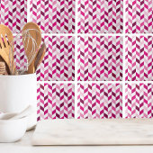 Modernes rosa Herringbone-Muster Fliese