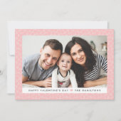 Modernes Rosa Herz Foto Valentinstag Feiertagskarte (Vorderseite)