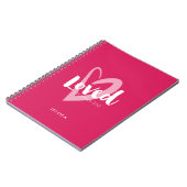 Modernes Rosa Herz Loved Bible Verse Notizblock (Linke Seite)