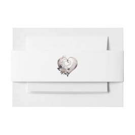 Modernes rosa Herz mit Blume- Einladungsbanderole