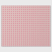 Modernes rosa Herzdesign Girly Geschenkpapier (Flach)