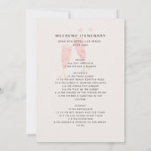 Modernes Rosa Junggeselinnen-Abschied Wochenende - Einladung (Rückseite)