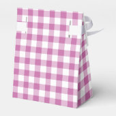 Modernes rosa Kariertes Muster Geschenkschachtel (Rückseite)