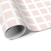 Modernes, rosa kariertes Rastermuster Geschenkpapier (Rolleneckpunkt)