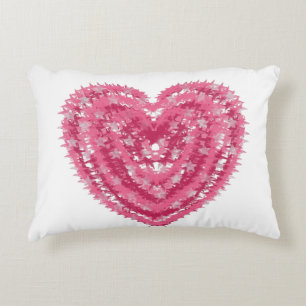 Modernes rosa Konfetti-Herz   Valentinstag-Kunst Dekokissen