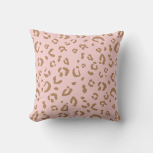 Modernes rosa Leopard Abstract Cheetah Flecken Mus Kissen