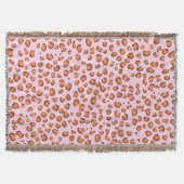 Modernes rosa Leopard-Muster für Tierdrucke Decke (Vorderseite)