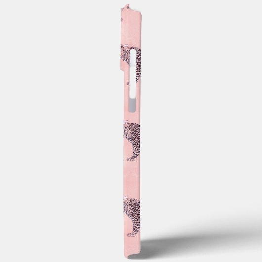 Modernes rosa Leopard-Tiermuster Case-Mate iPhone Hülle (Rückseite / Links)