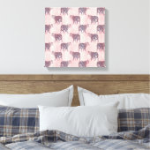 Modernes rosa Leopard-Tiermuster Leinwanddruck (Insitu (Schlafzimmer))