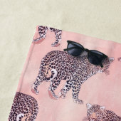 Modernes rosa Leopard-Tiermuster Strandtuch (Beispiel)