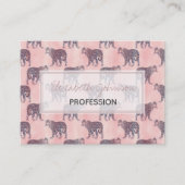 Modernes rosa Leopard-Tiermuster Visitenkarte (Vorderseite)