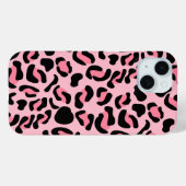 Modernes rosa Leopardenmuster Tier Case-Mate iPhone Hülle (Rückseite (Horizontal))