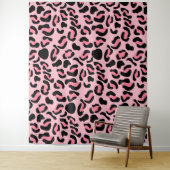 Modernes rosa Leopardenmuster Tier Wandteppich (Beispiel)