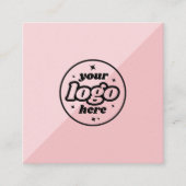 Modernes rosa Logo QR-Code Quadratische Visitenkarte (Vorderseite)