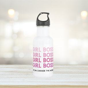 Modernes rosa Mädchenboss-Geschenk für das beste M Edelstahlflasche