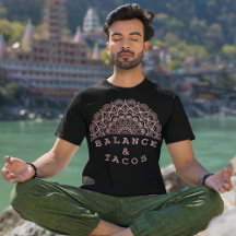 Modernes Rosa Mandala Balance und Taco Yoga