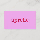 Modernes Rosa Minimalistisch kreatives Beruflich Visitenkarte (Vorderseite)