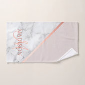 Modernes rosa Mit Monogramm Initial-Elegant Handtuch (Handtuch)