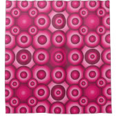 Modernes rosa monochromes geometrisches Muster Duschvorhang (Vorderseite)